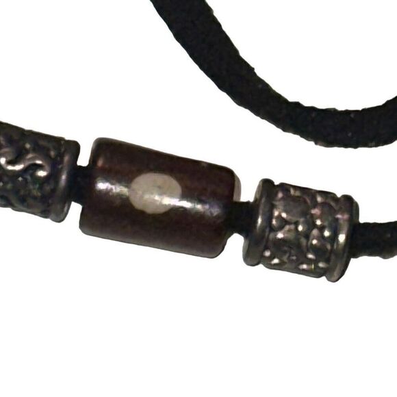 "New" Handmade Black Single Strand Toggle Clasp Station Necklace Ladies OS - Picture 5 of 9